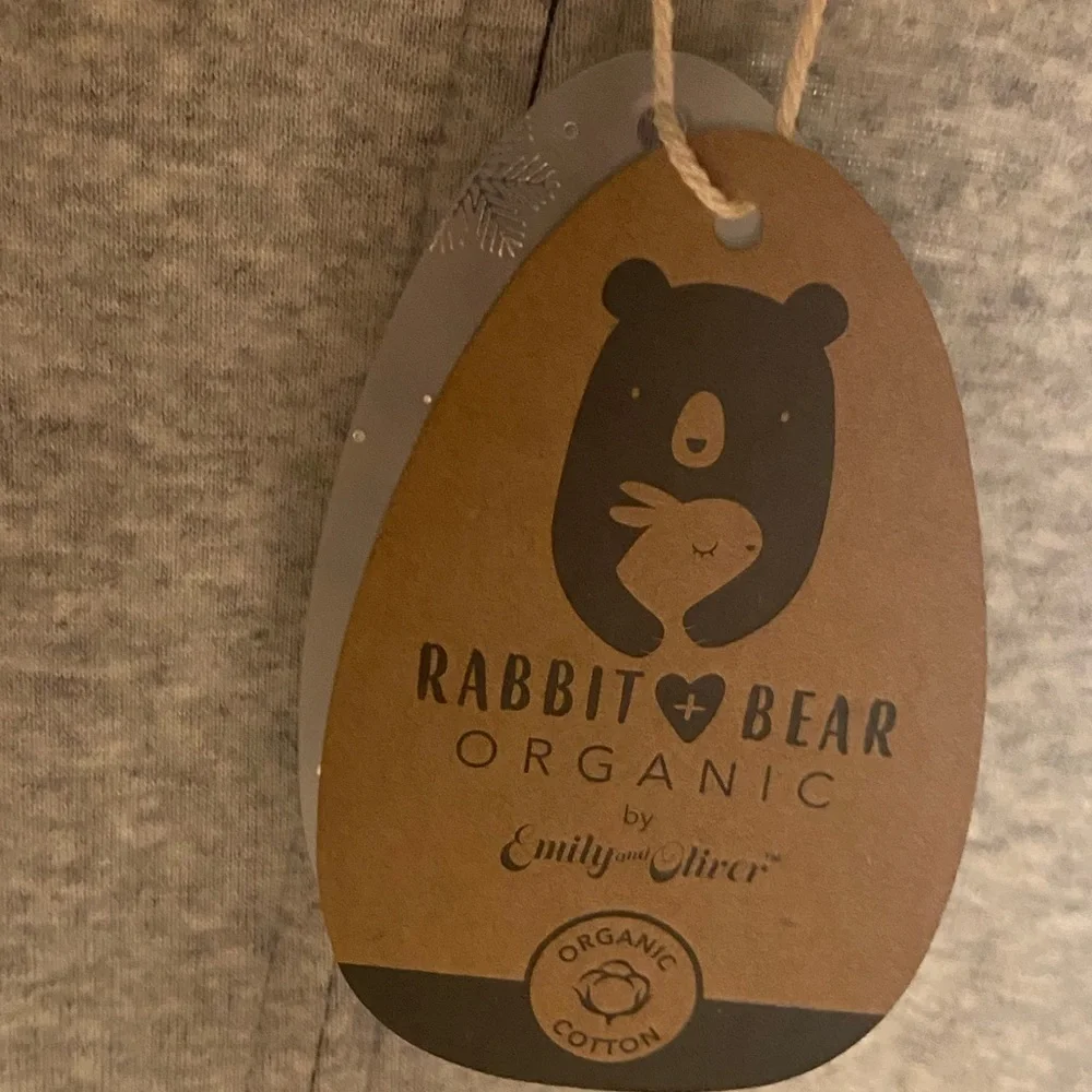 My First Christmas organic embroidered full zip onesie